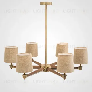 Люстра на штанге ImperiumLoft Jorgenson Beige/Dark Wood Stavra 102089-26