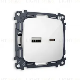 Комплект механизма розетки USB A+C 20W Ambrella Volt Omega (OP1110, VM177) MO111010