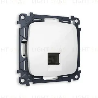 Комплект механизма телефонной розетки RJ-11(4P4C) Ambrella Volt Omega (OP1120, VM190) MO112030