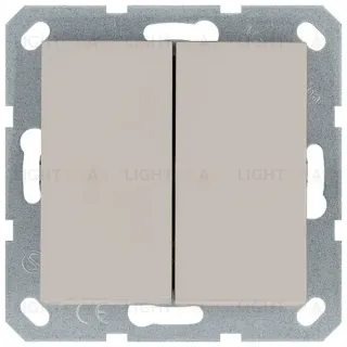 Выключатель двухклавишный проходной Jasmart 10A 250V с накладкой G3022T