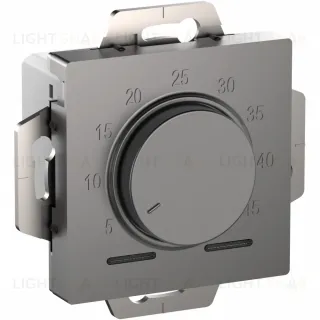 Термостат электрон. теплого пола с датчиком, 10A Systeme Electric AtlasDesign Сталь ATN000935