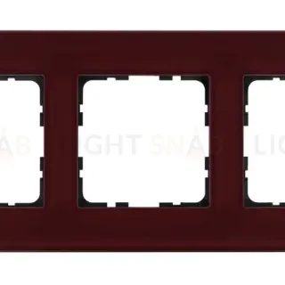 Рамка 3-постовая стекло цвет Гранатовый Jasmart G1003GH