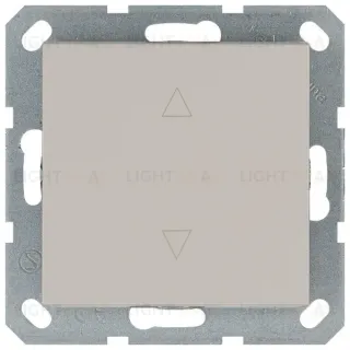 Выключатель одноклавишный для штор 10A 250V с накладкой, цвет Тауп Jasmart G3018T