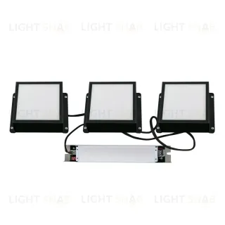 Встраиваемый светильник Uniel ULP-1010-20W/4000K IP54 GRILYATO OPAL BLACK KIT03 UL-00012836