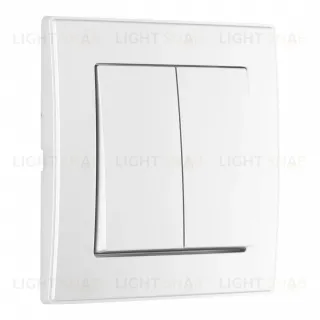 Выключатель двухклавишный Arte Milano SET06-1-30-2 silver