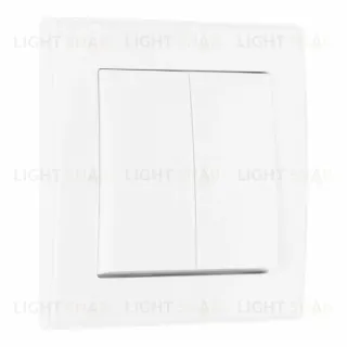 Выключатель двухклавишный Arte Milano SET06-1-30-2 white