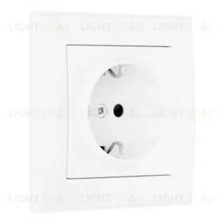 Комплект розетки с/з и шторками и рамкой Arte Milano SET06-1-40-1 white