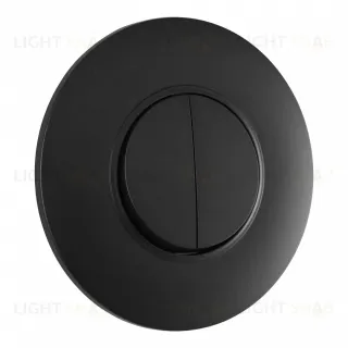 Выключатель круглый двухклавишный с рамкой Arte Milano SET08-1-30-2 black