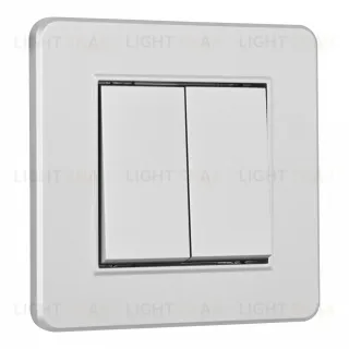 Выключатель двухклавишный Arte Milano SET16-1-30-2 silver