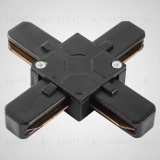 Трековый однофазный X-образный соединитель AM Group AM178 BK