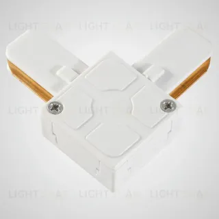 Трековый однофазный L-образный соединитель AM Group AM175 WH