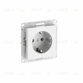 Розетка с заземлением, 16А, мех., быстрозажим. клем. Systeme Electric AtlasDesign Белый ATN000143S