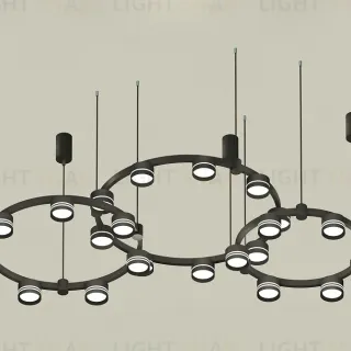 Комплект подвесного светильника Ambrella Light Techno Ring XR92092200 (A9209x3, C9242, C9238, C9232, N8462, N8478)