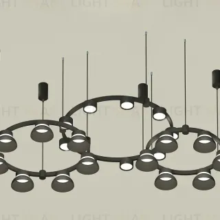 Комплект подвесного светильника Ambrella Light Techno Ring XR92092010 (A9209x3, C9242, C9238, C9232, N8141, N8113)
