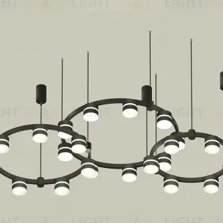 Комплект подвесного светильника Ambrella Light Techno Ring XR92092220 (A9209x3, C9242, C9238, C9232, N8445)