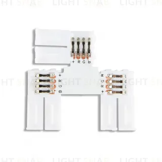 Соединитель T для светодиодной ленты 5050 12/24V (4 конт.) GS7001 (5шт) Ambrella Light Illumination GS7001