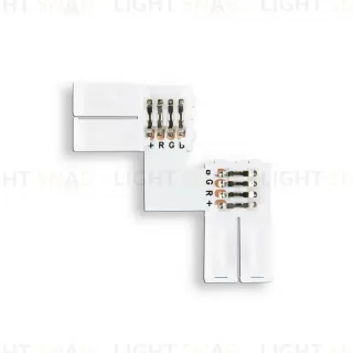 Соединитель угловой L для светодиодной ленты 5050 12/24V (4 конт.) GS6701 (10шт) Ambrella Light Illumination GS6701
