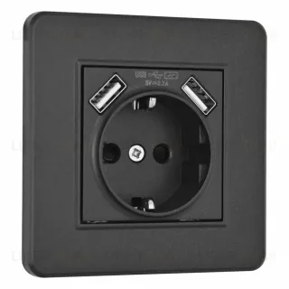Розетка Arte Milano SET16-1-47-1 black