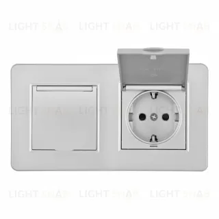 Розетка Arte Milano SET16-2-41-1x2 silver