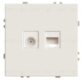Розетка TV + компьютерная RJ-45 (механизм) Stekker Эмили RST00-5106-08 кашемир soft touch 49898