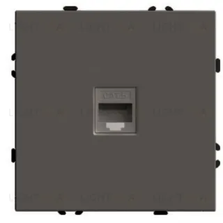 Розетка компьютерная 1-местная RJ-45 (механизм) Stekker Эмили RST00-5117-09 антрацит soft touch 49925