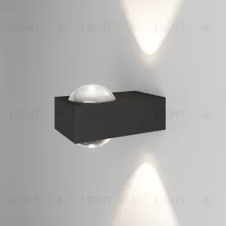 Уличный настенный светильник Elektrostandard Lenses черный 35191/W 4690389216428 a070458