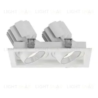Встраиваемый карданный светильник Arlight MS-VORTEX-BUILT-S250x140-2x30W Day4000 (WH-WH, 17 deg, 230V) (IP20 Металл) 057765