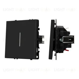 Механизм выключателя одноклавишный проходной Arlight LED SWT-NOBE-MKP1-SFPL-L-BK (230V, 10A) 054261