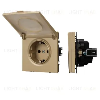 Механизм розетки влагозащищенный Arlight SCT-NOBE-MCP-SFPL-GD (230V, 16A) 054282