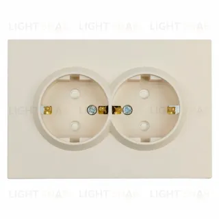 Розетка 2-местная с защитной шторкой Stekker Эмили с/з 250В 16А RST16-5114-08 кашемир soft touch 49908