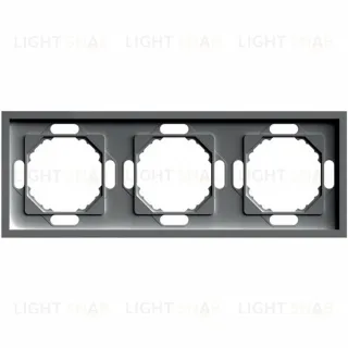 Рамка 3-местная Stekker Эмили PFR00-5003-09 антрацит soft touch 49938
