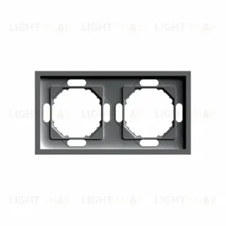 Рамка 2-местная Stekker Эмили PFR00-5002-09 антрацит soft touch 49937