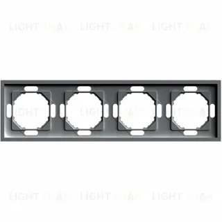 Рамка 4-местная Stekker Эмили PFR00-5004-09 антрацит soft touch 49939