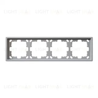 Рамка серия FD 4-постовая, цвет Белый матовый (soft touch) Jasmart FD1004PWM
