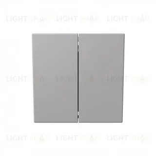Выключатель двухклавишный 10A 250V с накладкой, цвет Белый матовый (soft touch) Jasmart FD3023PWM