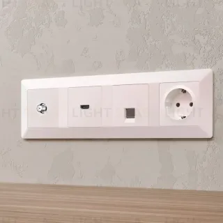 Комплект механизма TV розетки SAT 5-2400MHz 3.5dB Alfa Жемчуг Quant Ambrella Volt MA213050 (AP2130, VM215)