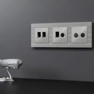 Комплект механизма розетки TV оконечной + SAT 5-862MHz 3.5dB/950-2150MHz 3.5dB Alfa Серебро глянец Quant Ambrella Volt MA413310 (AP4133, VM217)