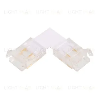 Коннектор WOLTA WLS-2PIN-10MM-MONO-L угловой для стабилизированной одноцветной SMD ленты 48В 120лед/м шириной 10мм, комплект 3 шт.