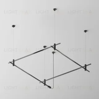 Основание квадратное двухуровневое на тросовых подвесах Hang для трековых светильников Maytoni Technical Flarity TFC-Flar-H08-B