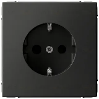 Розетка с заземлением со шторками, 16А, механизм, быстрозажим. клем. Systeme Electric ArtGallery Базальт GAL001445S
