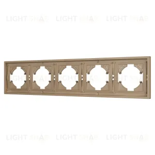 Рамка пластиковая на 5 постов Arlight FRM-TENDO-PL-5-GD 053854