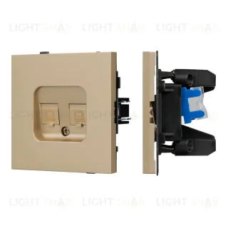 Механизм компьютерной розетки двойной SCT-TENDO-MPC2-SFPL-GD (RJ-45, CAT6) 054596