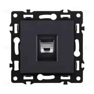 Розетка Ethernet RJ45 Cat.6, черный Kollinger Asthetik AS-017BK