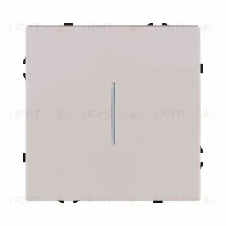 Выключатель 1-клавишный 10А/250В с LED подсветкой, кашемир матовый Kollinger Eclipse EC-007CM