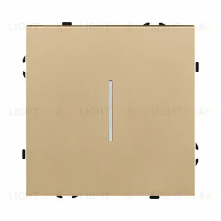 Выключатель 1-клавишный 10А/250В с LED подсветкой, золотой Kollinger Eclipse EC-007GD