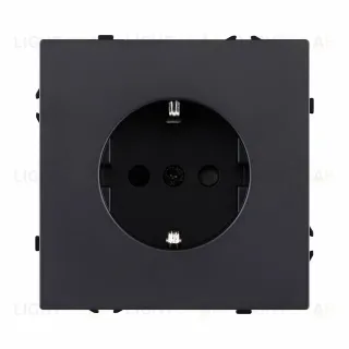 Розетка штепсельная SCHUKO 16A/250 В, черный матовый Kollinger Eclipse EC-014BK
