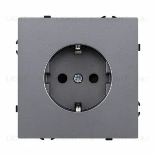 Розетка штепсельная SCHUKO 16A/250 В, серый Kollinger Eclipse EC-014GY