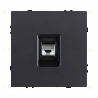 Розетка телефонная RJ11, черный матовый Kollinger Eclipse EC-019BK