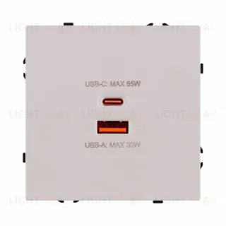 Розетка USB A+C 65W, кашемир матовый Kollinger Eclipse EC-024CM