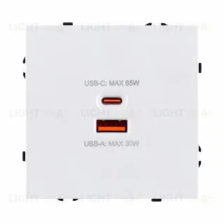 Розетка USB A+C 65W, белый матовый Kollinger Eclipse EC-024WH